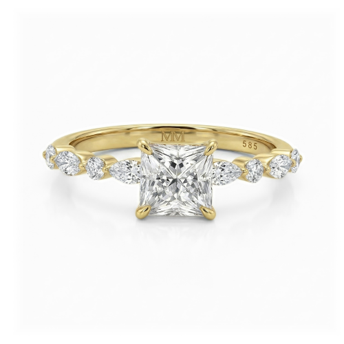 Ava - Princess Cut Moissanite Ring