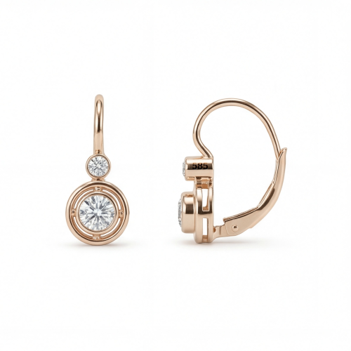 Lunar - Moissanite Latch Back Earrings