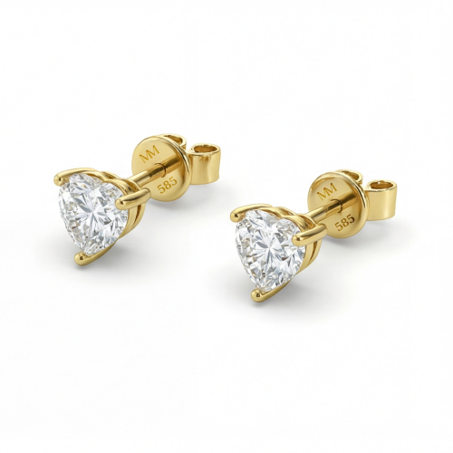 Allure - Moissanite Heart Cut Earrings