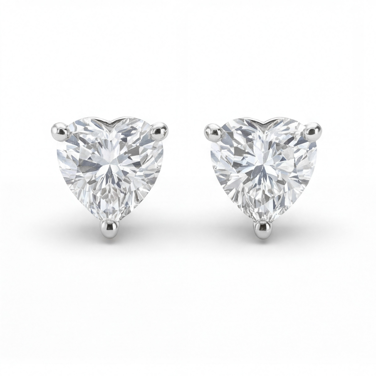 Allure - Moissanite Heart Cut Earrings