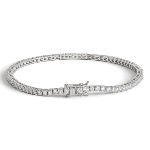 Pentara - Moissanite Tennis Necklace in Pavé Setting