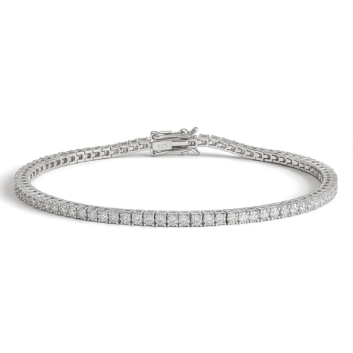 Pentara - Moissanite Tennis Necklace in Pavé Setting