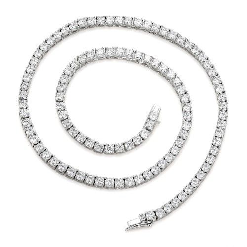 Pentara - Moissanite Tennis Necklace in Pavé Setting