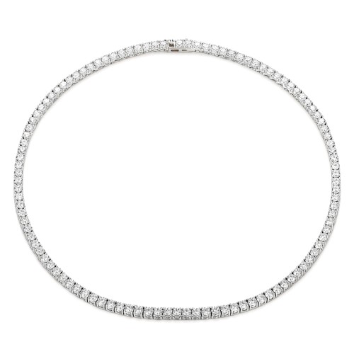 Pentara - Moissanite Tennis Necklace in Pavé Setting