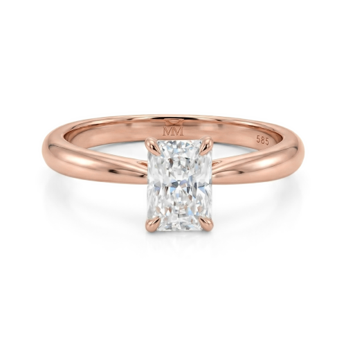Lustra – Radiant Solitaire Moissanite Ring