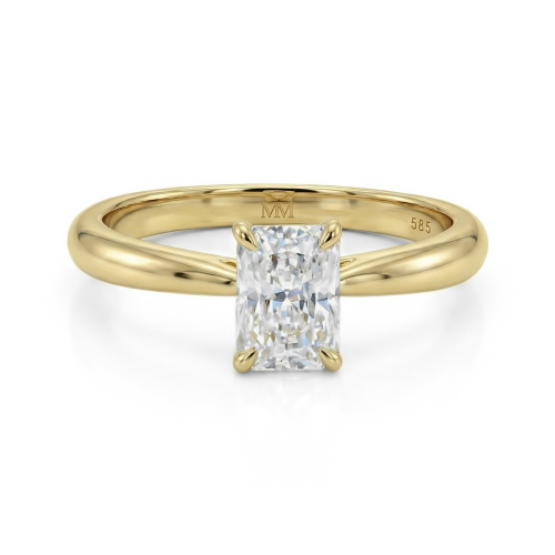 Lustra – Radiant Solitaire Moissanite Ring