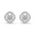 Spaced Halo - Halo Moissanite Stud Earrings