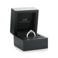 Sophia Ring - Moissanite Engagement Ring Pavé Side Stones