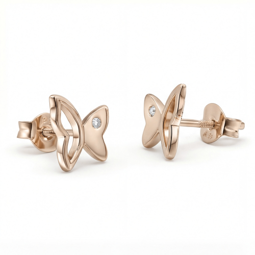 Butterfly Beauty - Moissanite Stud Earrings