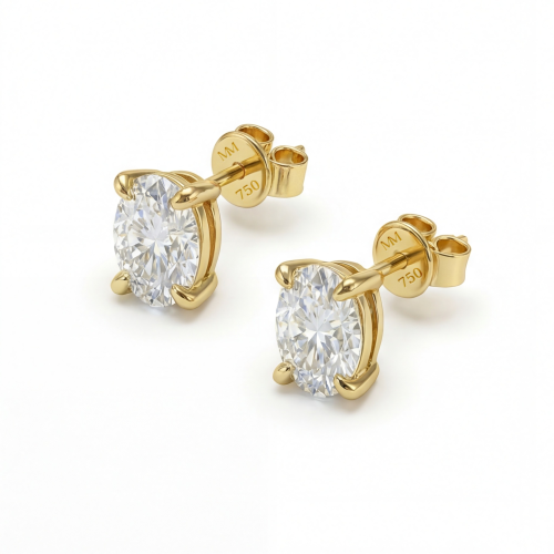 Ovalis – Oval Moissanite Stud Earrings