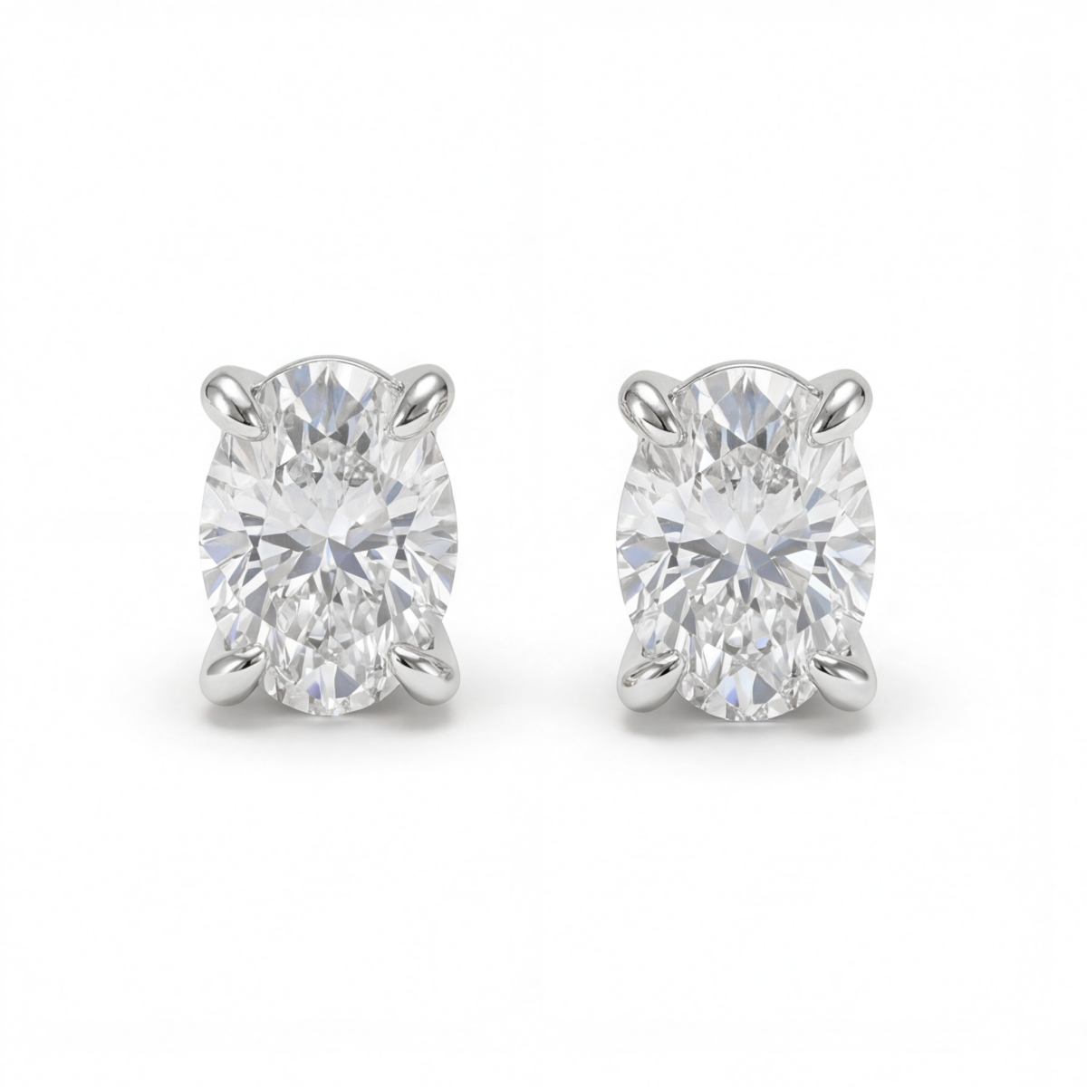 Ovalis – Oval Moissanite Stud Earrings
