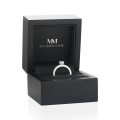 Nina Ring - Oval Moissanite Ring with Pavé Side Stones