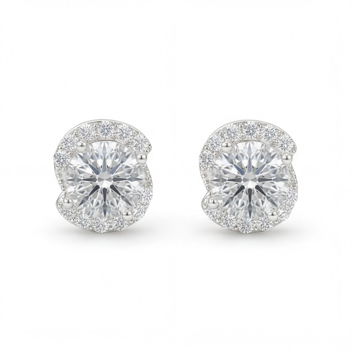 Divine Dots - Moissanite Stud Earrings