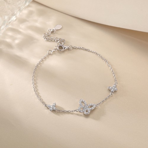 Orchidea - Marquise Moissanite Bracelet with Floral Motifs