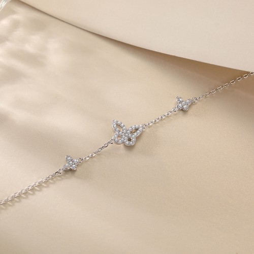 Orchidea - Marquise Moissanite Bracelet with Floral Motifs