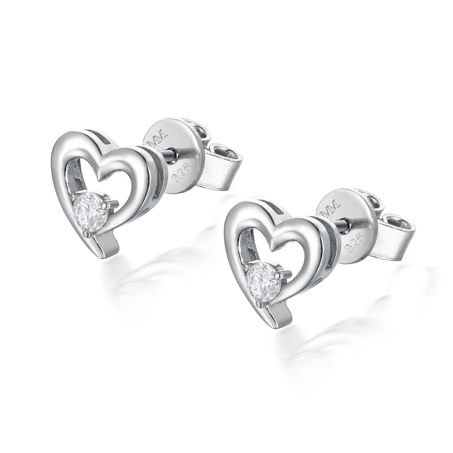 Essence - Moissanite Heart Earrings Essence - Moissanite Heart Earrings