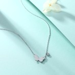 Papillia - Butterfly Charm Moissanite Accent Necklace