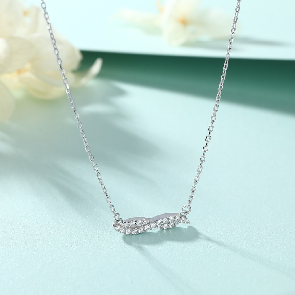 Astrid - Marquise-Inspired Moissanite Necklace with Pave Setting