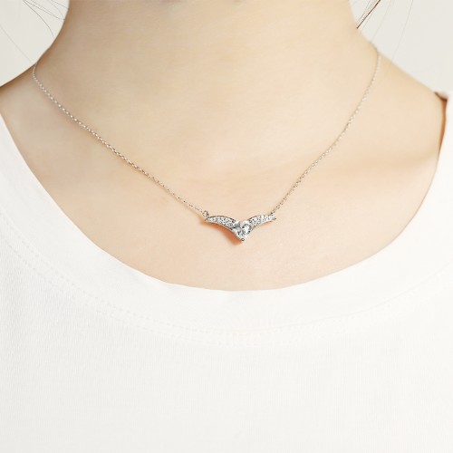 Pentara - Moissanite Tennis Necklace in Pavé Setting