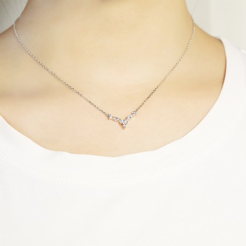 Adelina - Elegant Moissanite Necklace with Marquise Accents