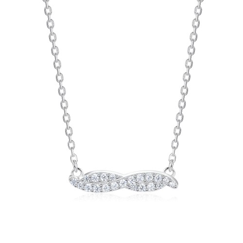 Astrid - Marquise-Inspired Moissanite Necklace with Pave Setting