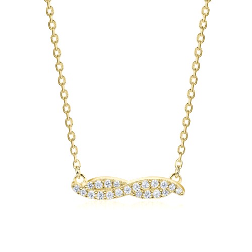 Astrid - Marquise-Inspired Moissanite Necklace with Pave Setting