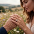  Aurora - Moissanite Ring With Minimalistic Side Stones