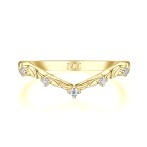 Vinea - Nature-Inspired Moissanite Wedding Band with Leaf and Vine Motifs
