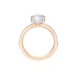 Amoretta - Heart Cut Moissanite Engagement Ring With Pavé Shoulders