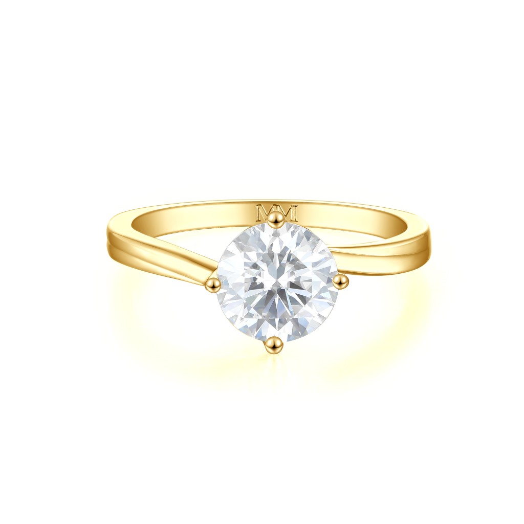 Circline - Classic Round Moissanite Solitaire Engagement Ring