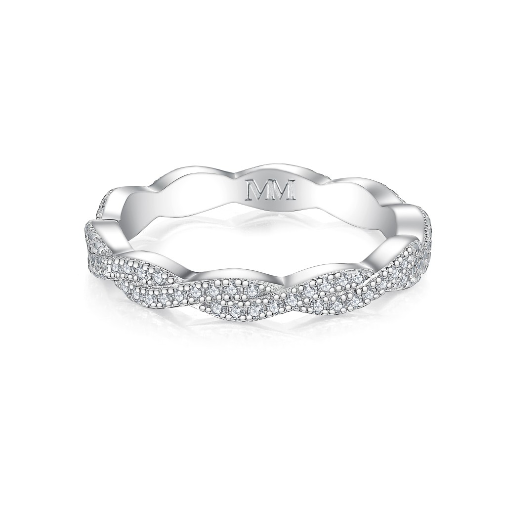 Seraph - Moissanite Eternity Ring with Twisted Pavé Design