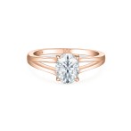 Grace - Oval Split-Shank Moissanite Ring