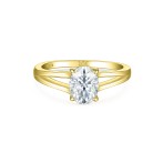 Grace - Oval Split-Shank Moissanite Ring