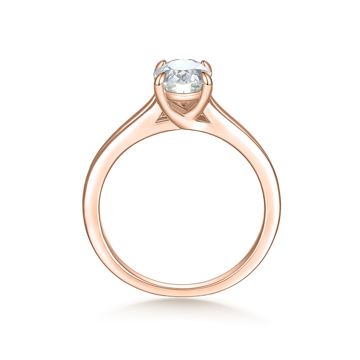 Grace - Oval Split-Shank Moissanite Ring
