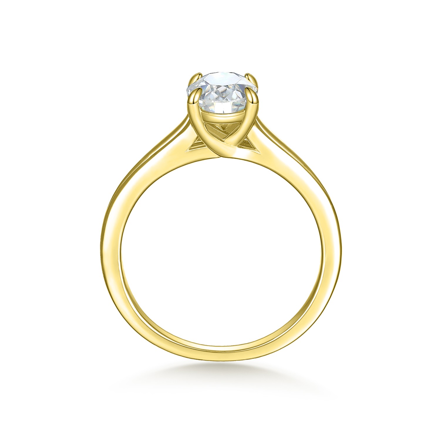 Grace - Oval Split-Shank Moissanite Ring