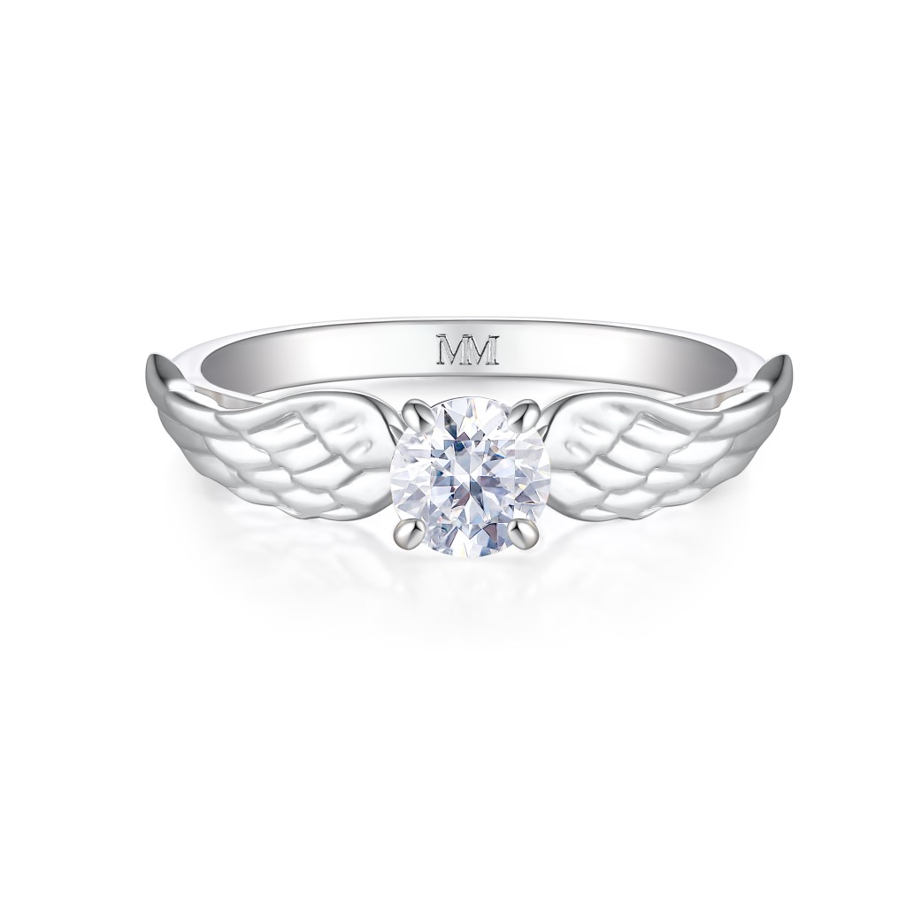 Feathra - Harry Potter Golden Snitch Moissanite Ring with Winged Accents