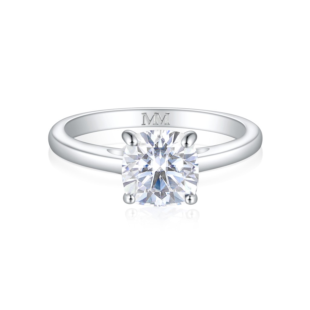 Elara - Cushion Solitaire Moissanite Ring
