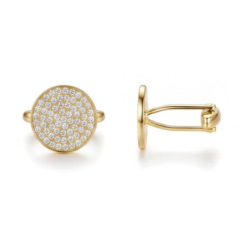 Luxon - Moissanite Cufflinks in Pavé Setting