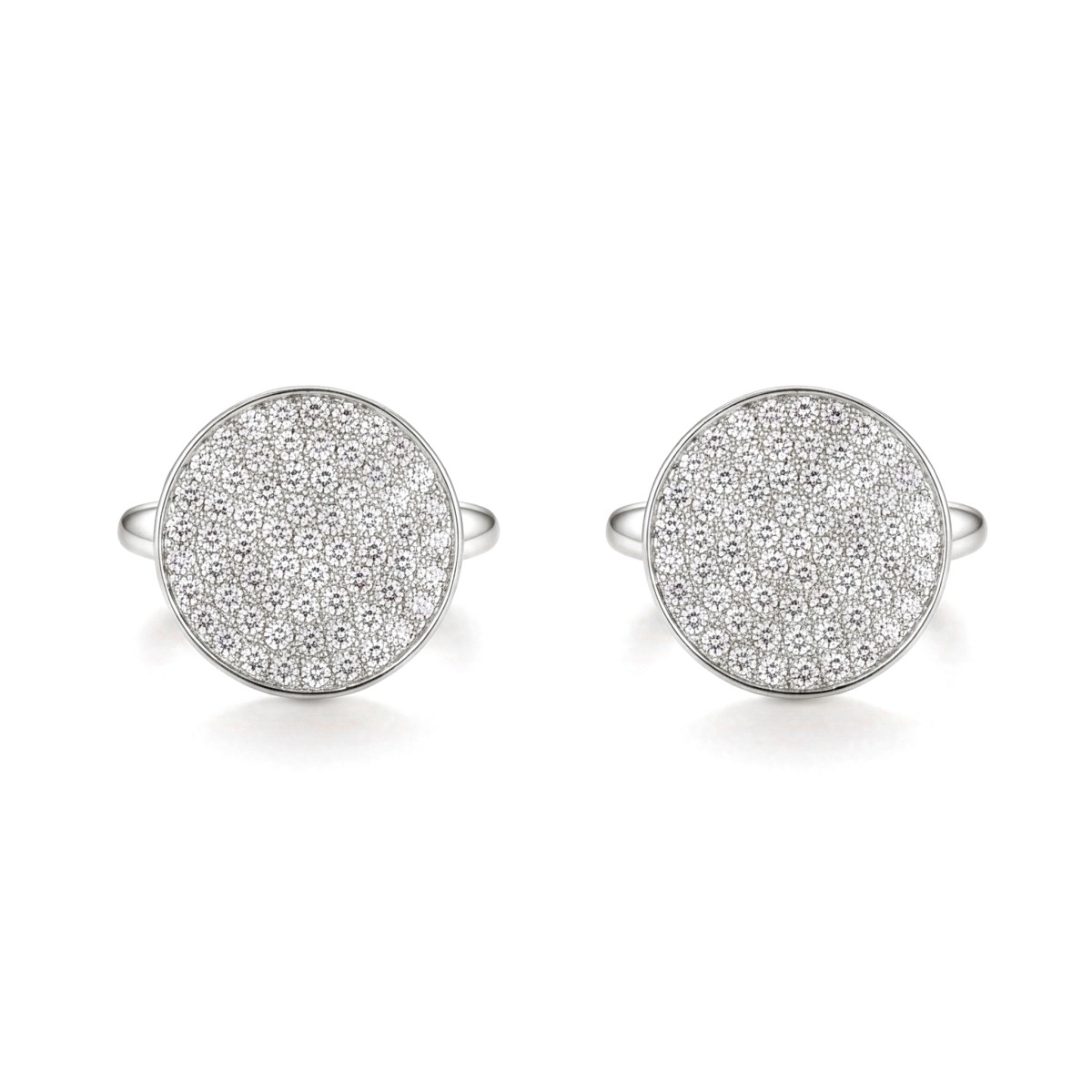 Luxon - Moissanite Cufflinks in Pavé Setting