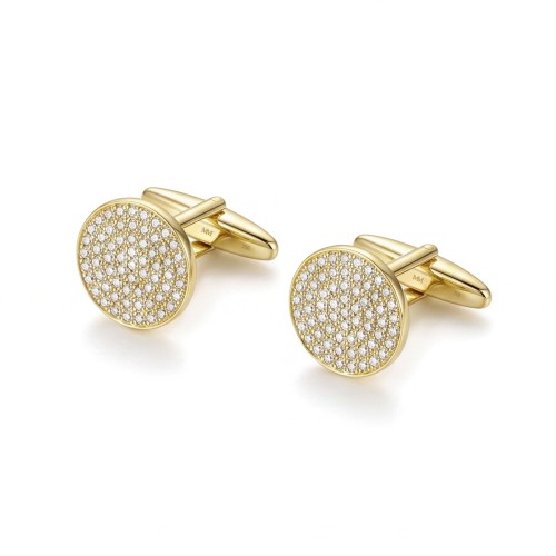 Luxon - Moissanite Cufflinks in Pavé Setting