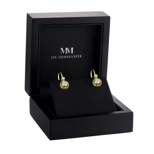 Lunar - Moissanite Latch Back Earrings