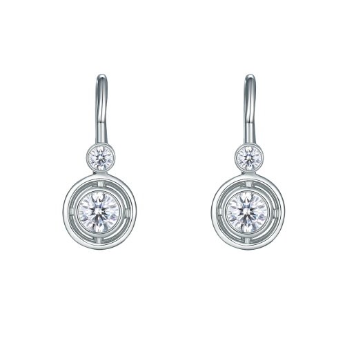 Lunar - Moissanite Latch Back Earrings