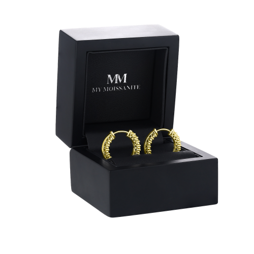 Pristine - Moissanite Petite Hoop Huggie Earrings
