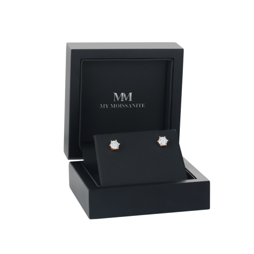 Zephyra - Elegant Screwback Moissanite Stud Earrings