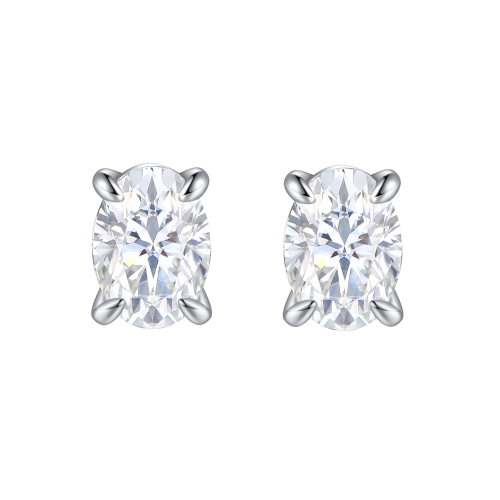 Ovalis – Oval Moissanite Stud Earrings