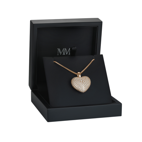 Serenade - Heart Shaped Pavé Moissanite Pendant