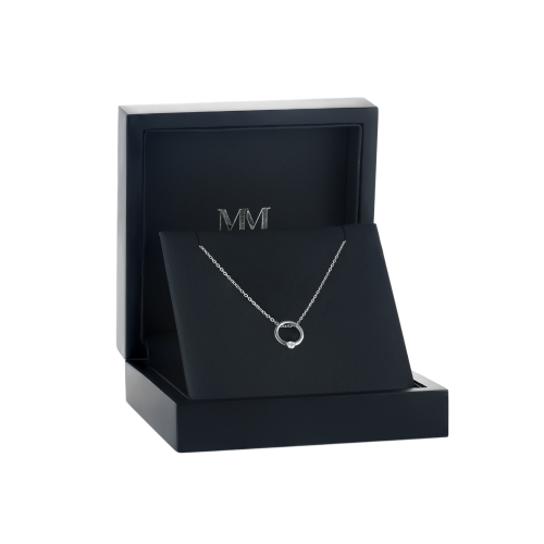 Luna - Contemporary Solitaire Moissanite Pendant