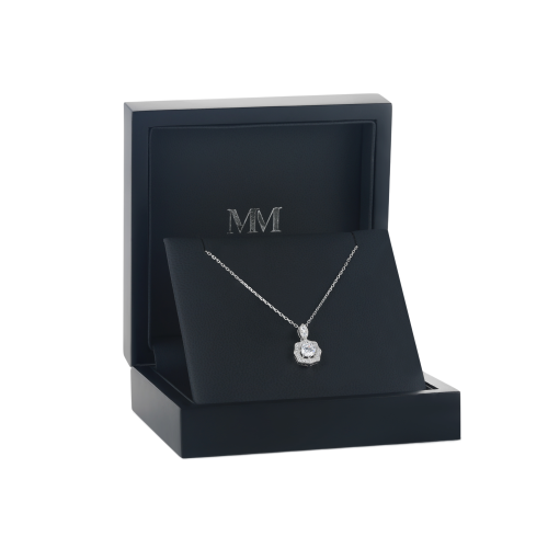 Vivara - Moissanite Pendant with Encrusted Halo
