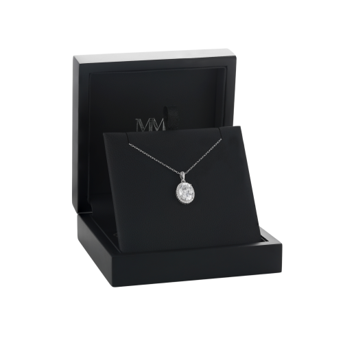 Vivara - Moissanite Pendant with Encrusted Halo