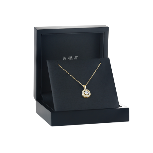 Vivara - Moissanite Pendant with Encrusted Halo